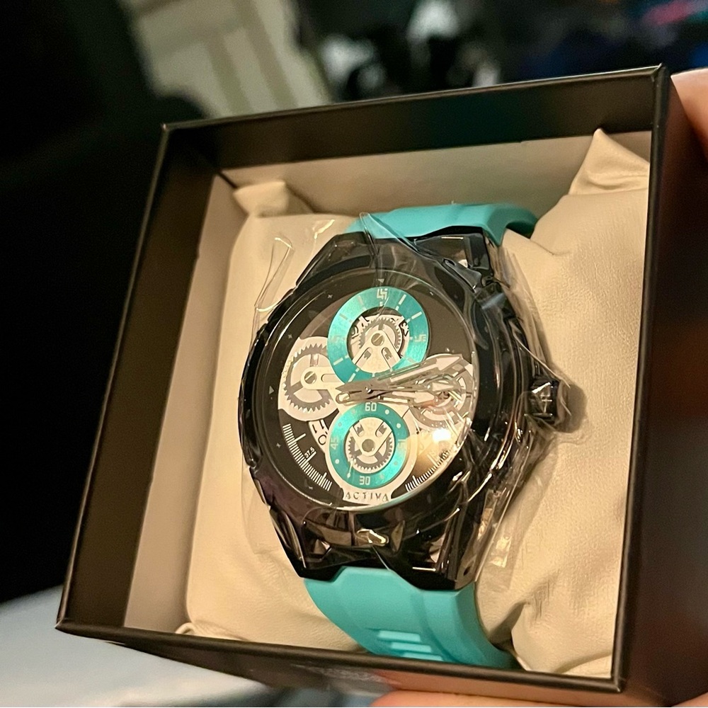 Stylish Black and Blue Watch